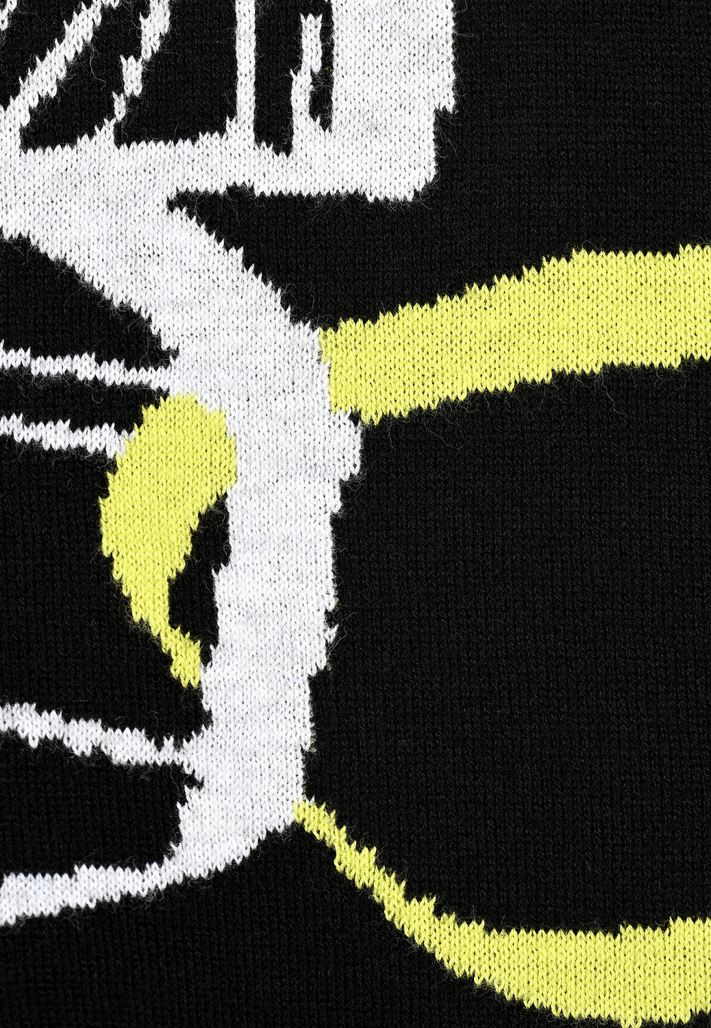 25712 Strickpullover mit Blütenmuster in Schwarz/Hellgrün