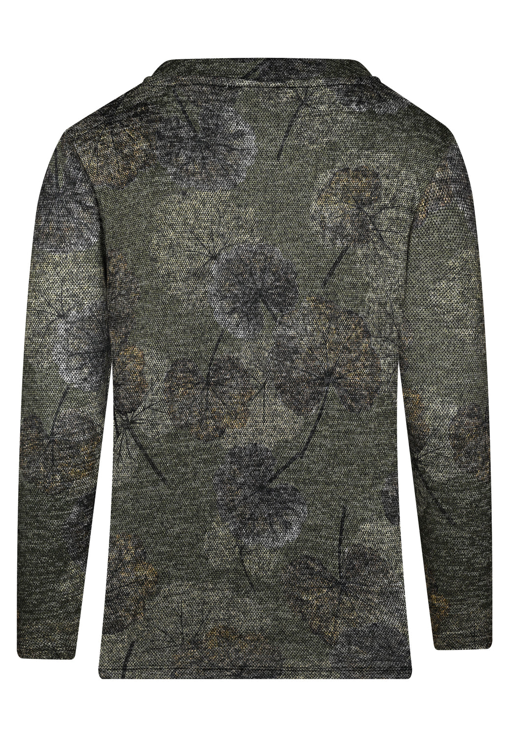 25713 Chemise à imprimé ginkgo vert/gris
