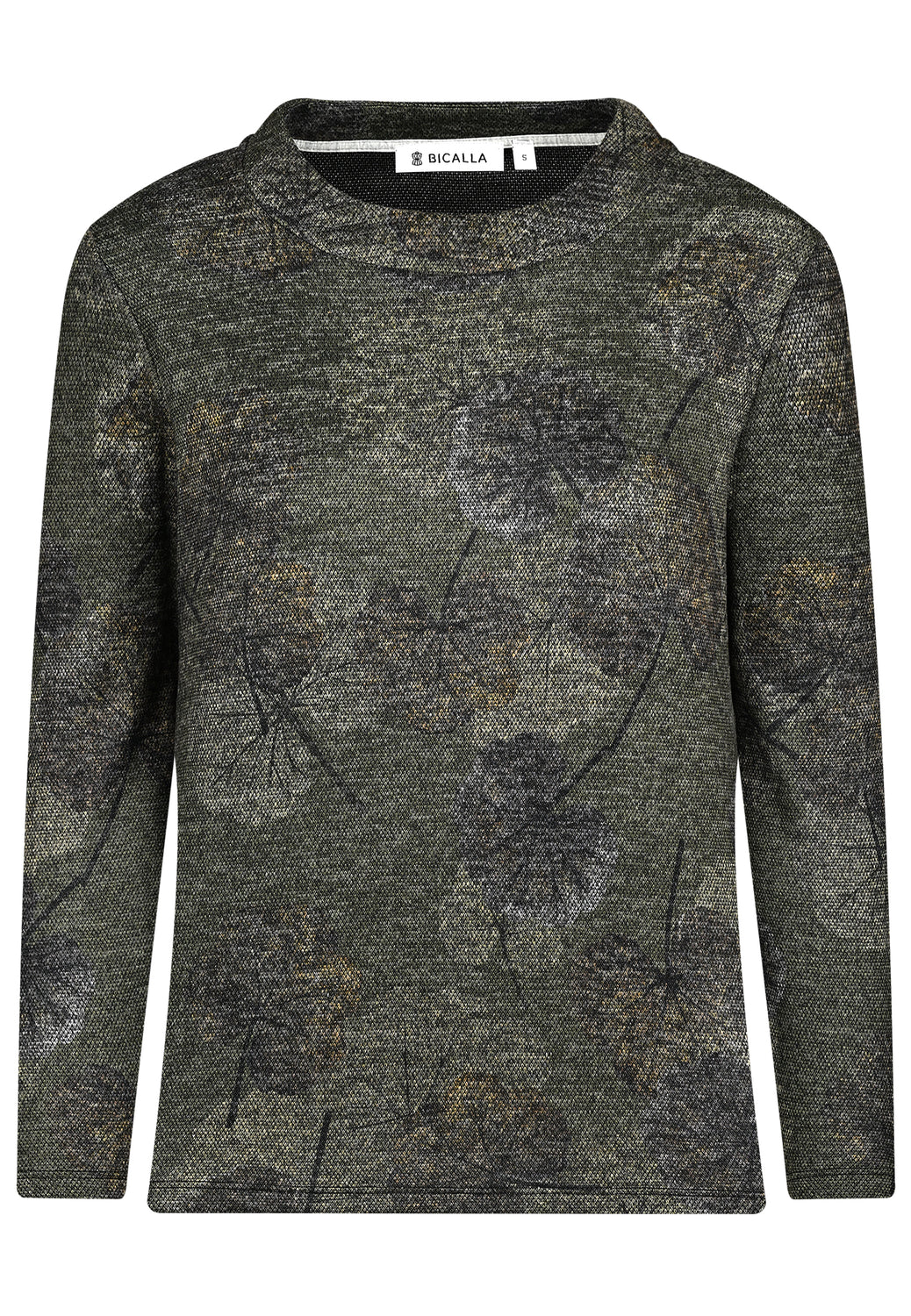 25713 Chemise à imprimé ginkgo vert/gris