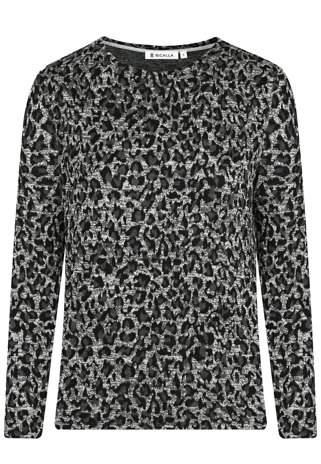 25715 Chemise à imprimé léopard gris/noir
