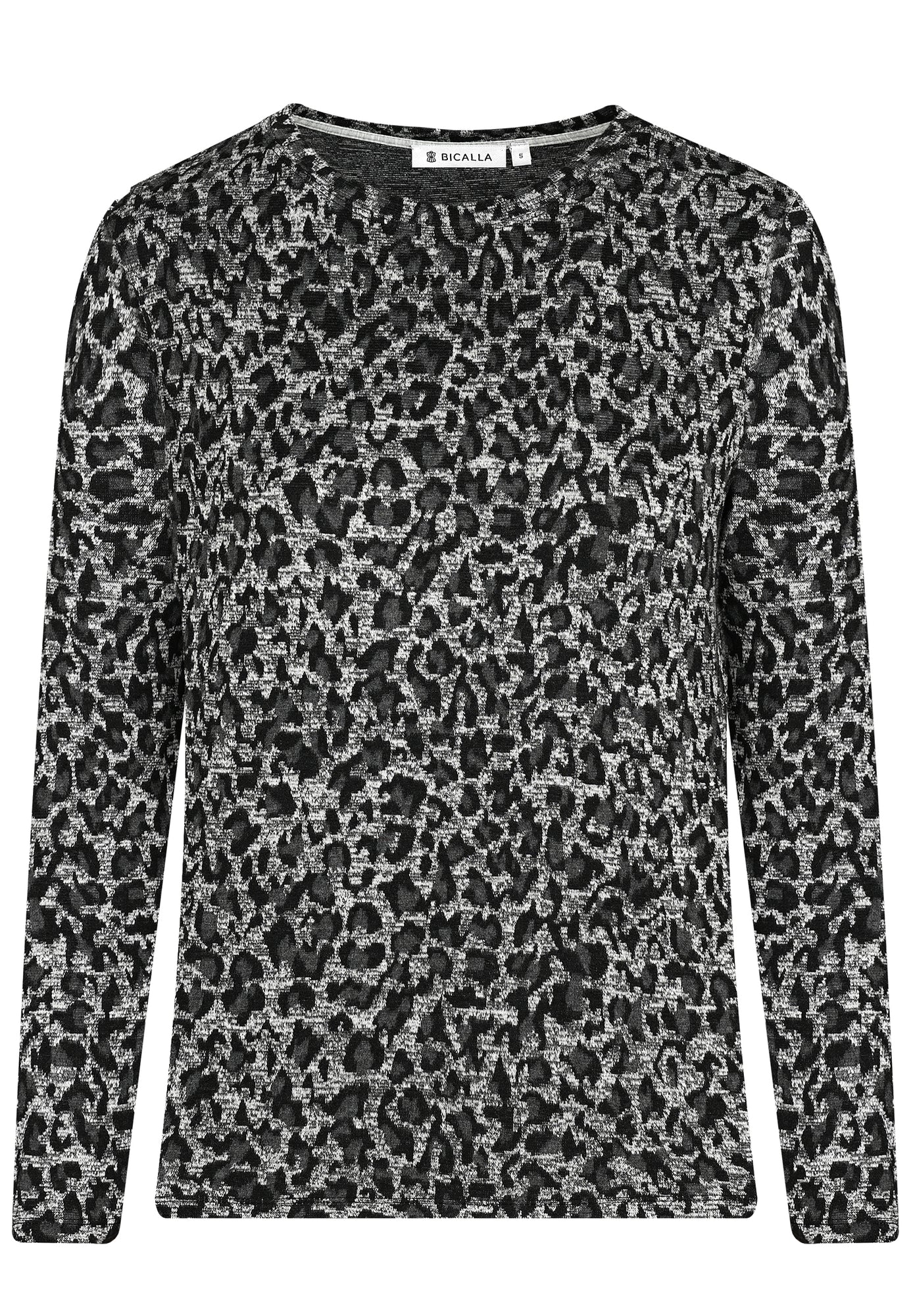 25715 Chemise à imprimé léopard gris/noir