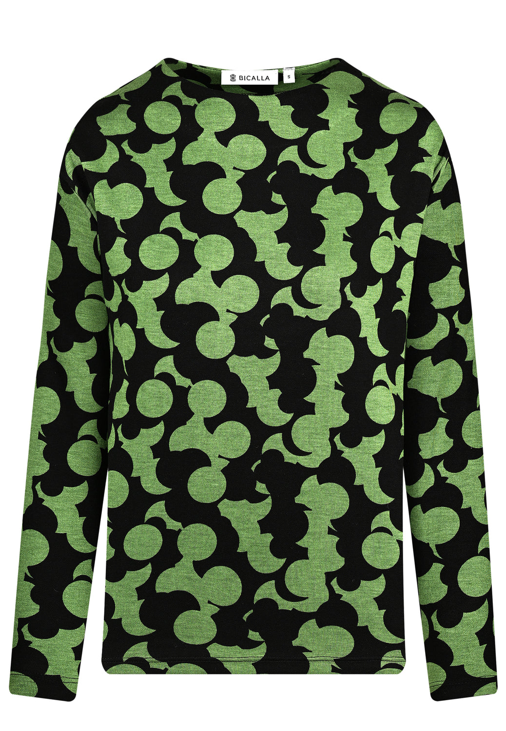25716 Chemise à imprimé graphique vert/noir