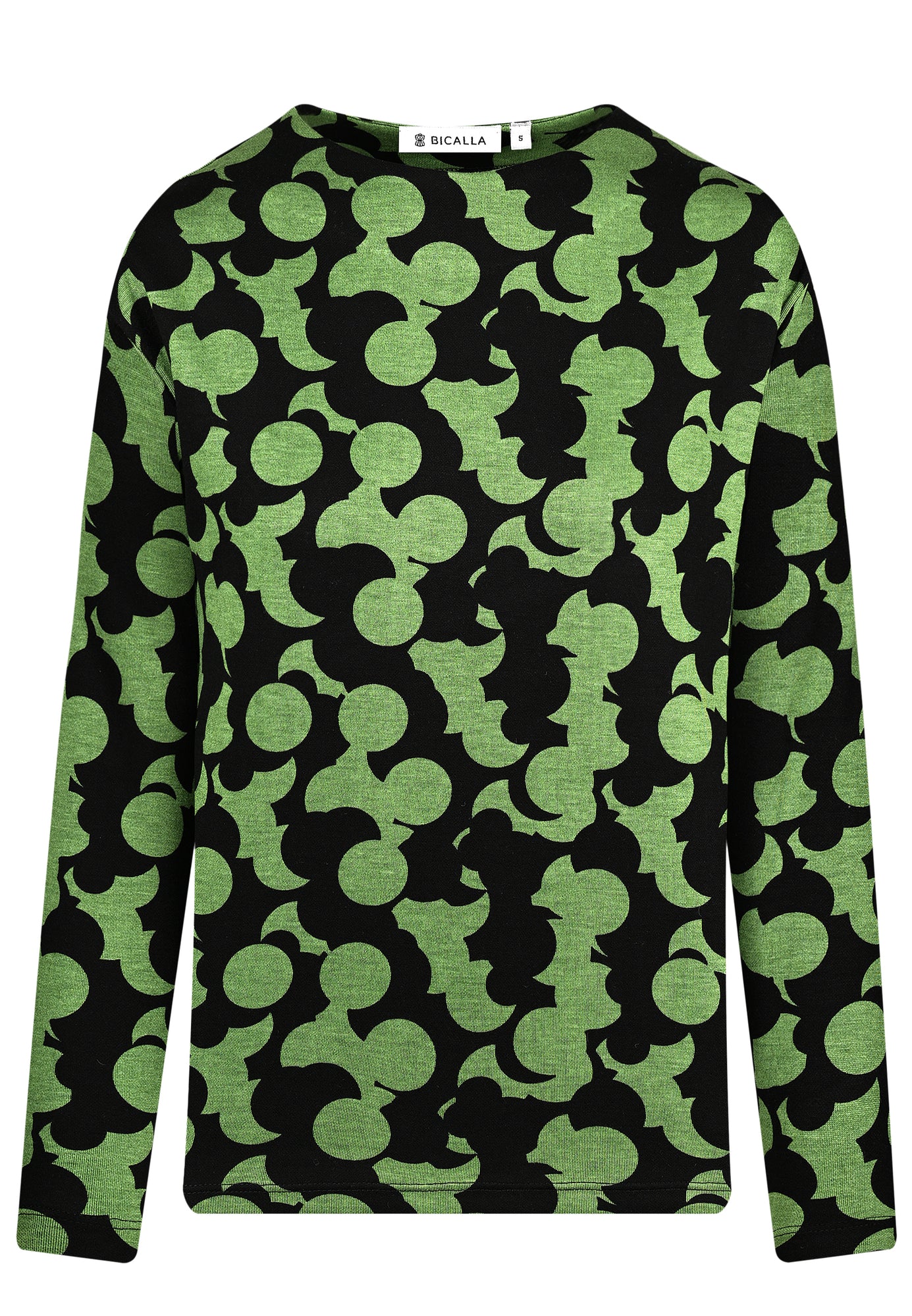 25716 Chemise à imprimé graphique vert/noir