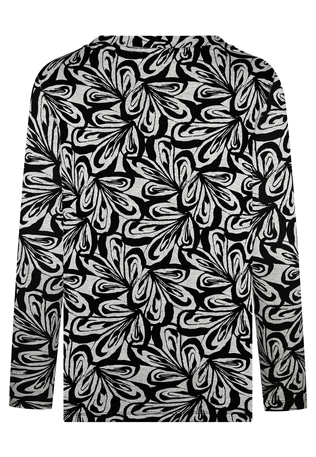 25717 Chemise à motif floral noir/gris clair