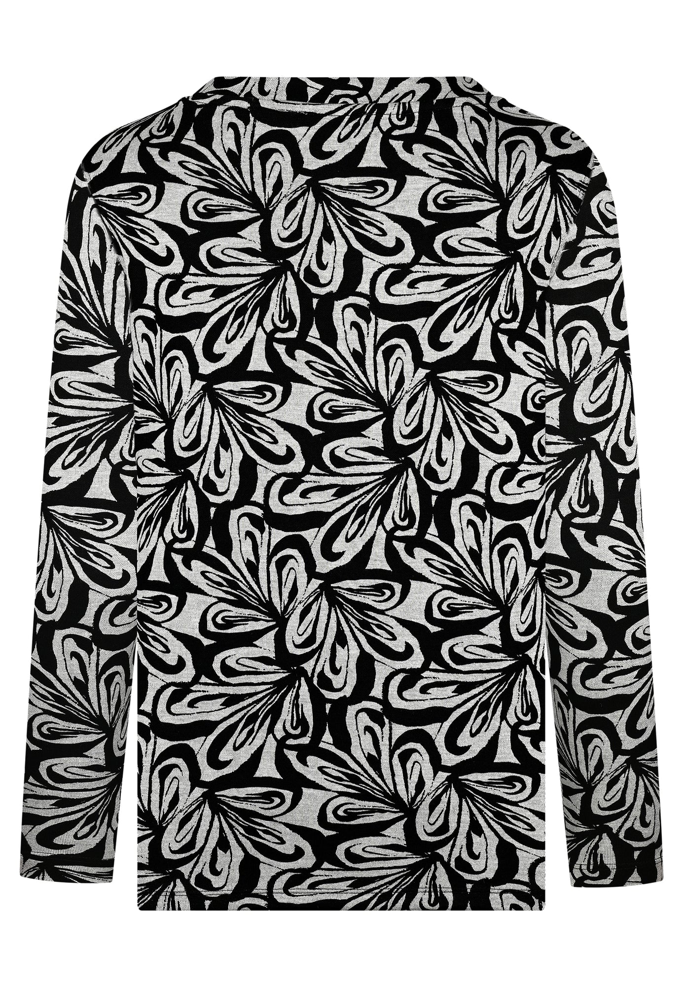 25717 Chemise à motif floral noir/gris clair