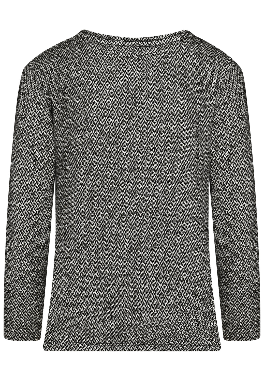 25722 Shirt mit grafischem Muster in Schwarz/Weiß