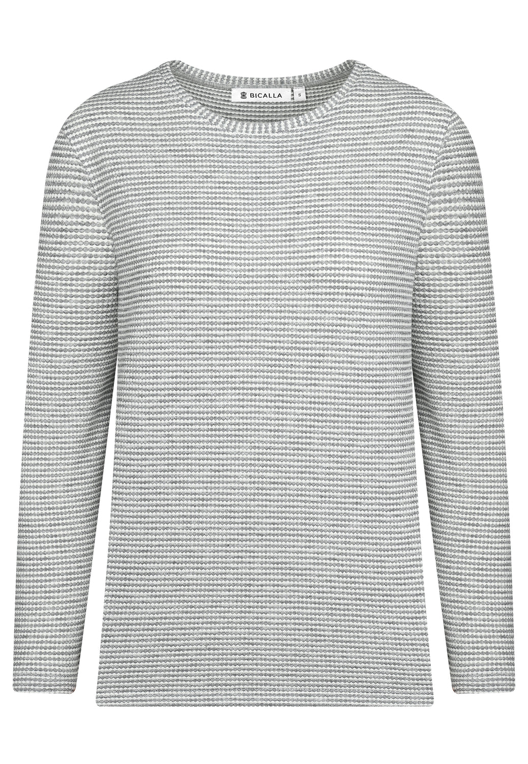 25728 Shirt met grafisch patroon in grijs/wit