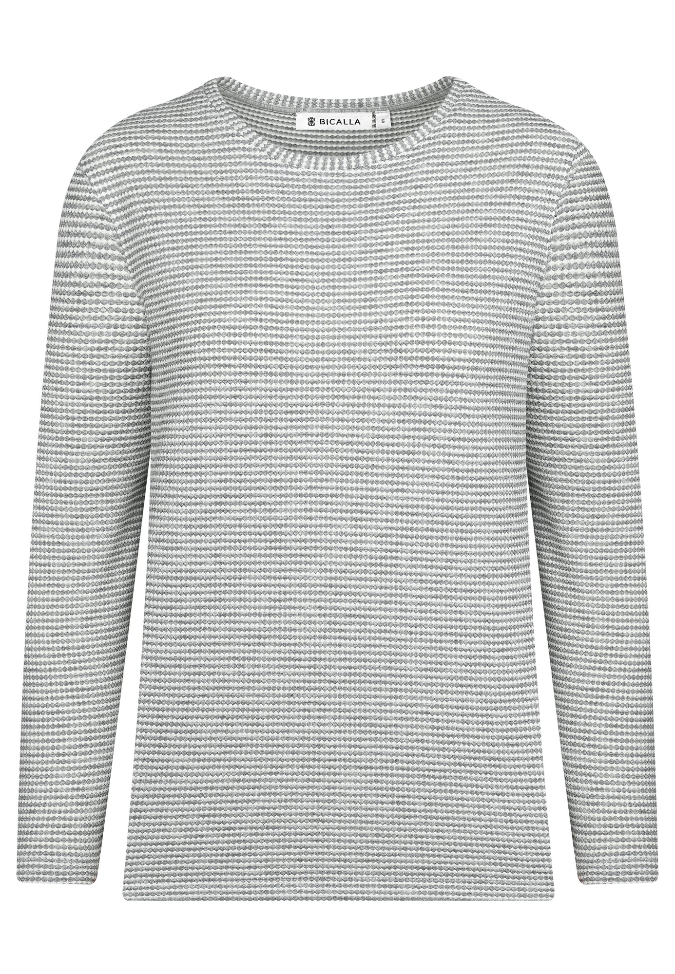 25728 Shirt met grafisch patroon in grijs/wit