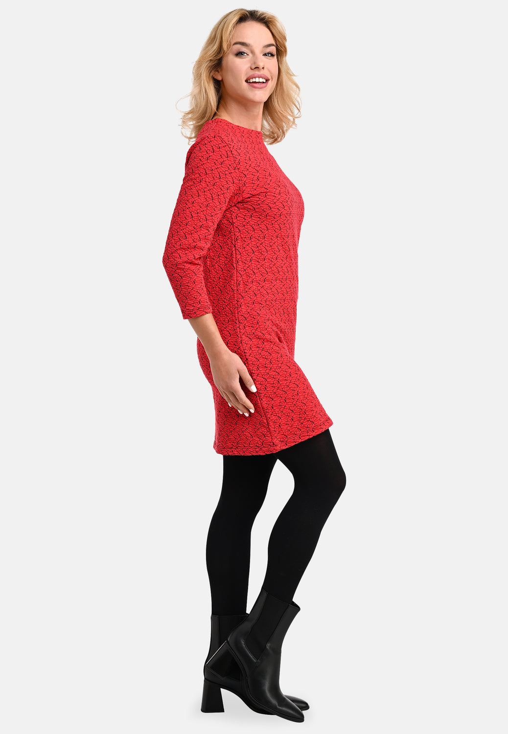 25805 Dress Jacq Bubbles - 07/red-black