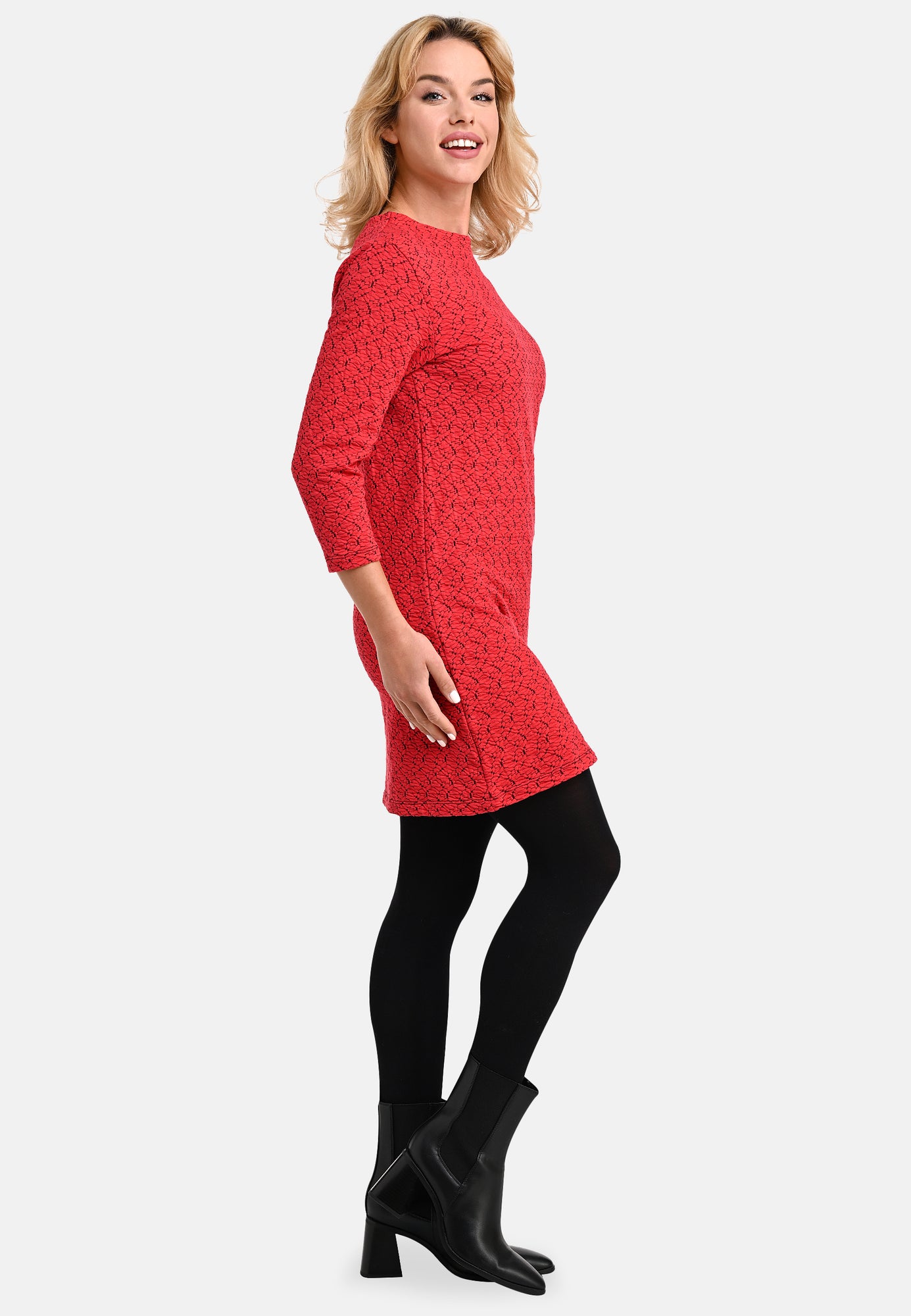 25805 Dress Jacq Bubbles - 07/red-black