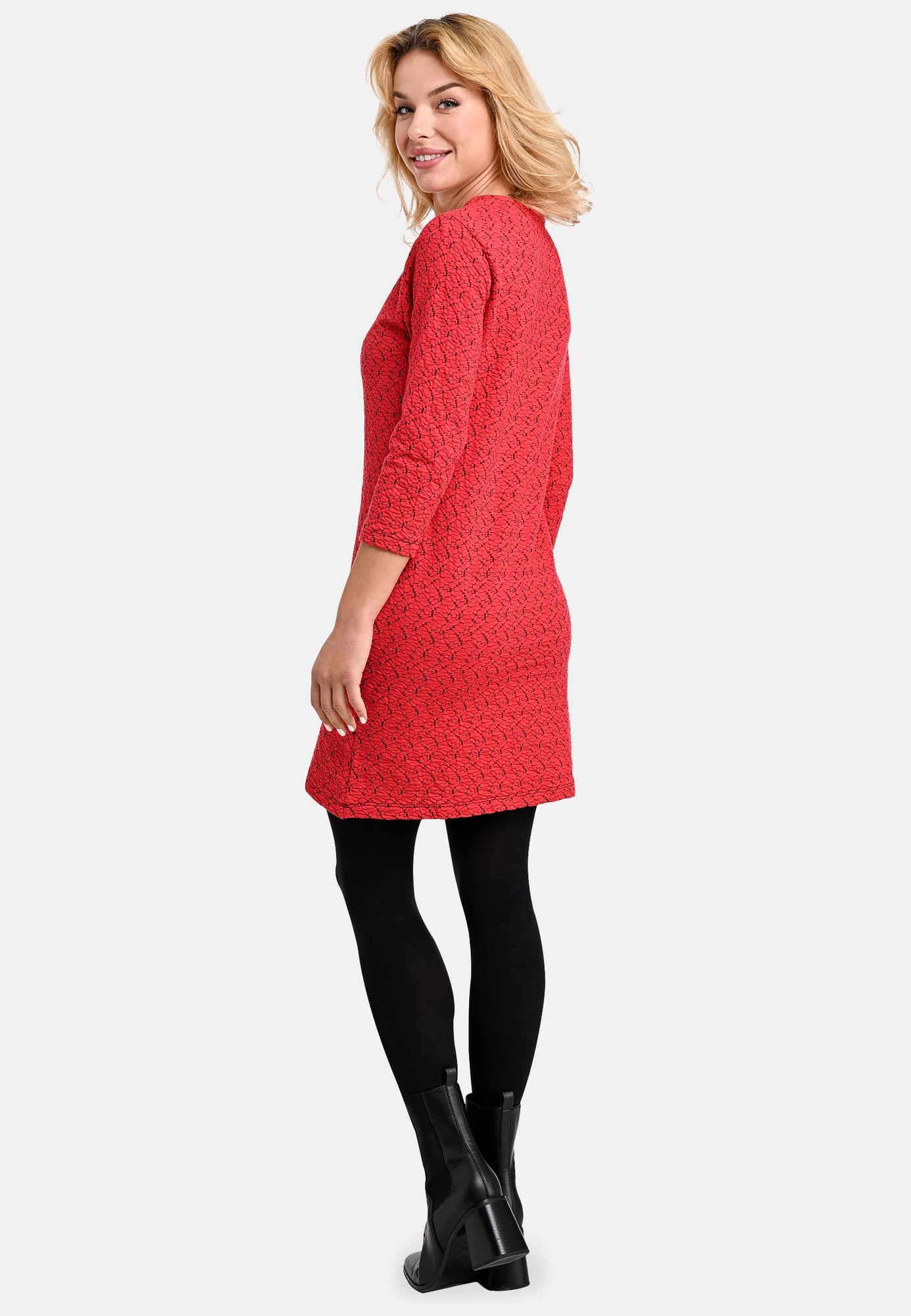 25805 Dress Jacq Bubbles - 07/red-black