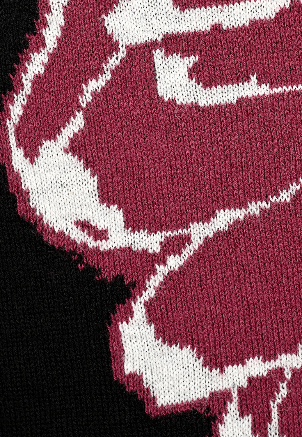 25807 Strickpullover in Bordeaux/Schwarz