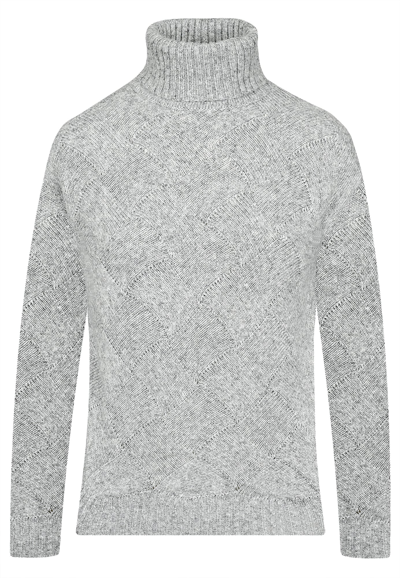 25808 Strickpullover in Hellgrau