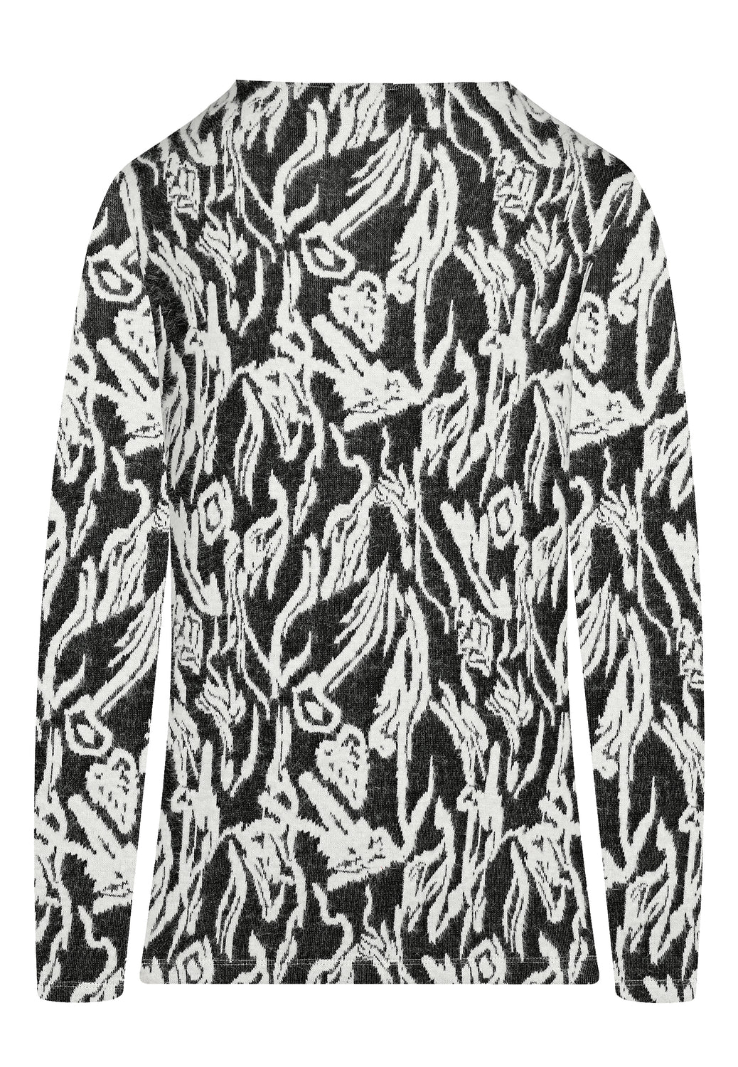 25809 Shirt mit Muster in Anthrazit/Weiß