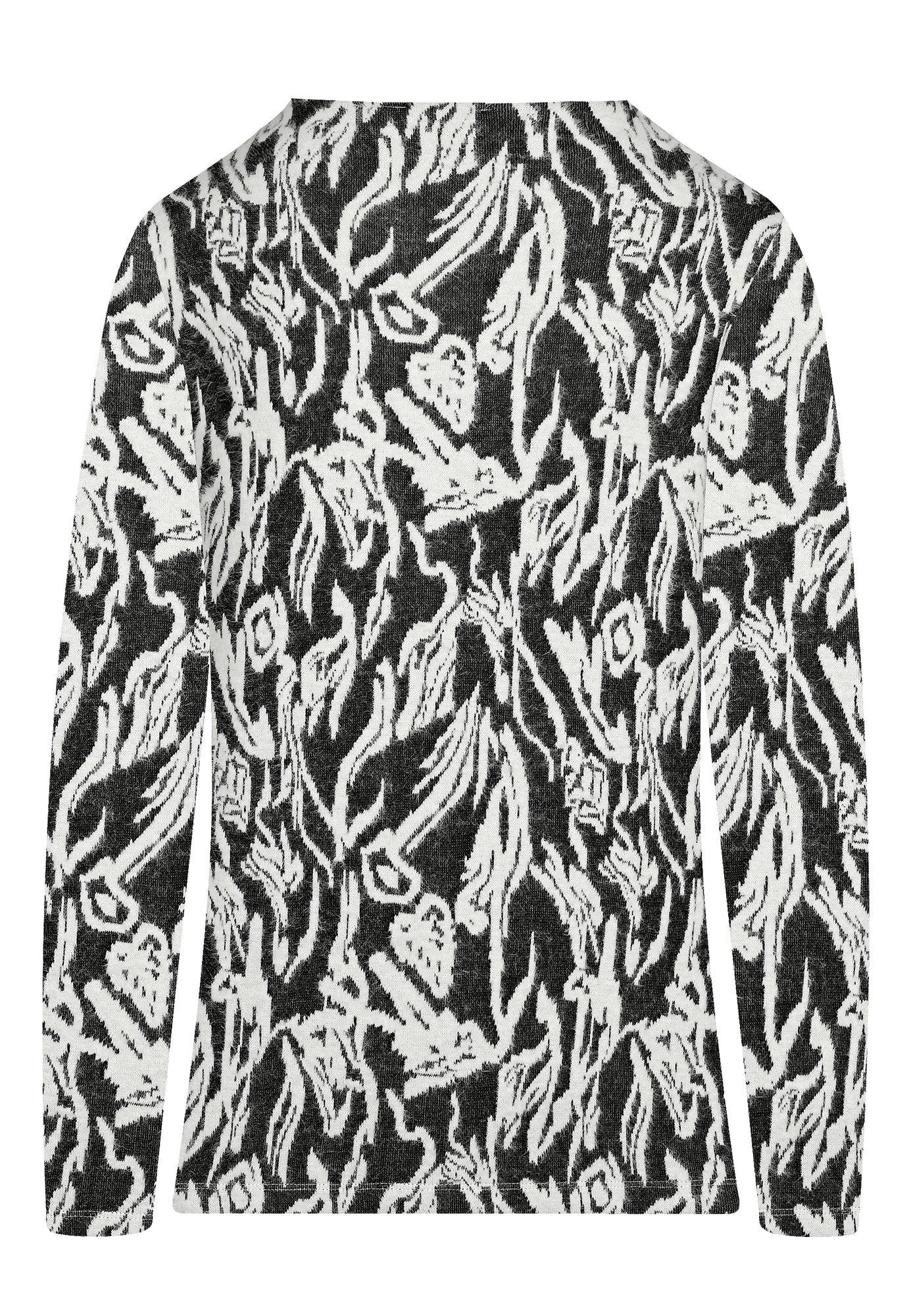 25809 Shirt mit Muster in Anthrazit/Weiß