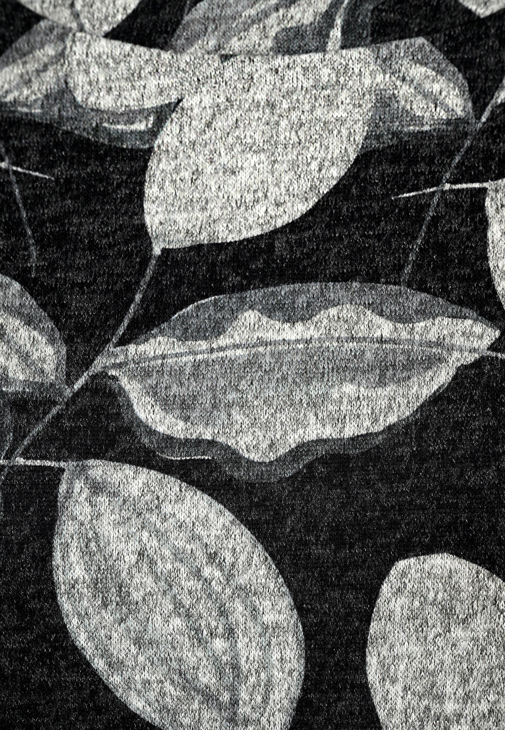 25812 Shirt mit floralem Print in Anthrazit/Hellgrau