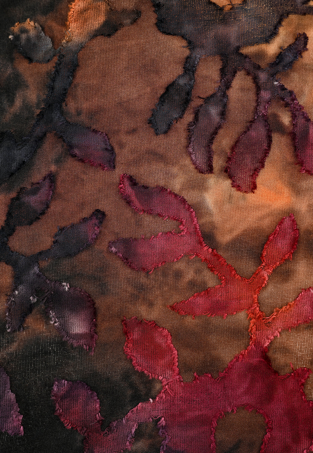 25813 Shirt mit floralem Muster in Rot/Orange