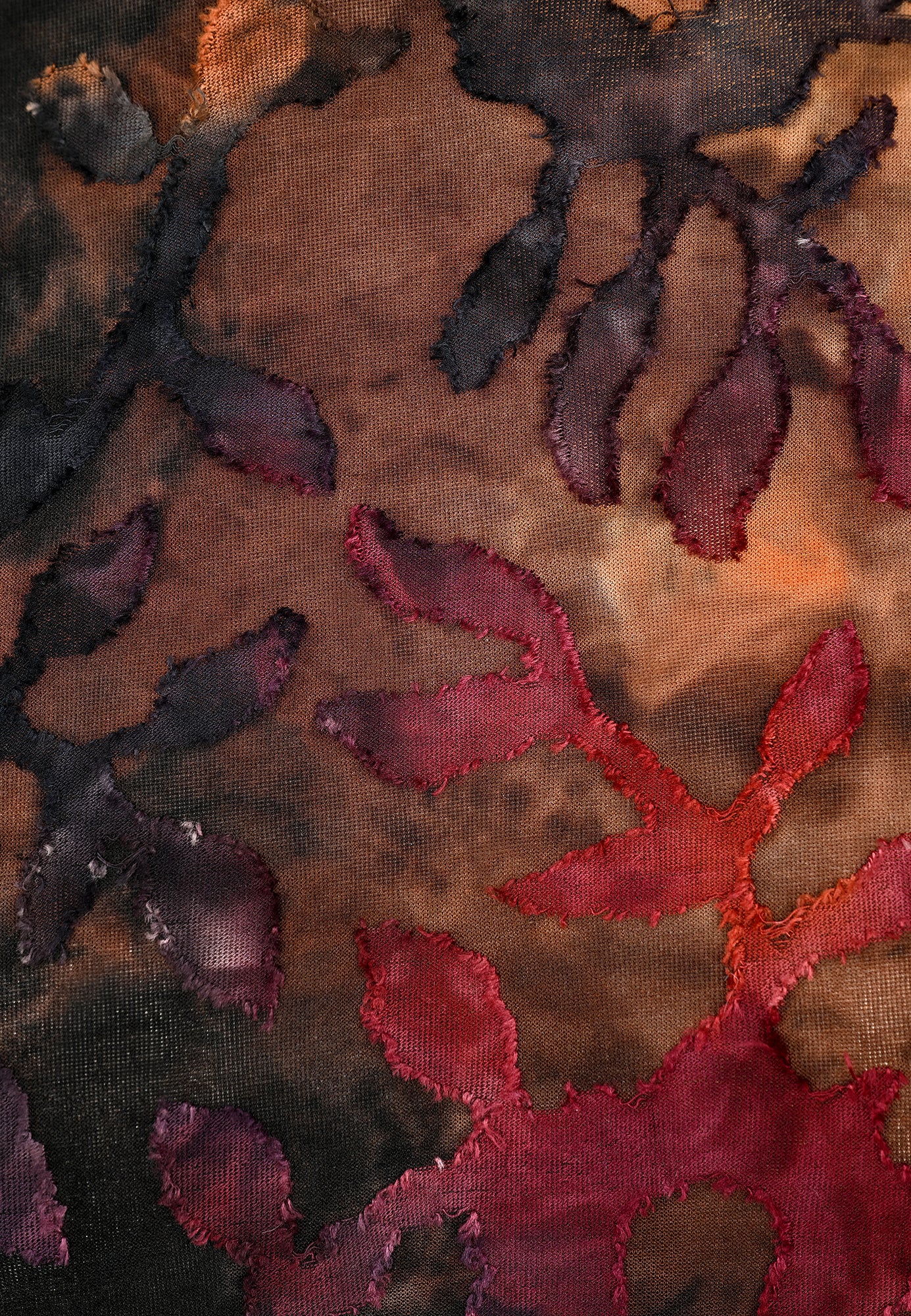 25813 Shirt mit floralem Muster in Rot/Orange