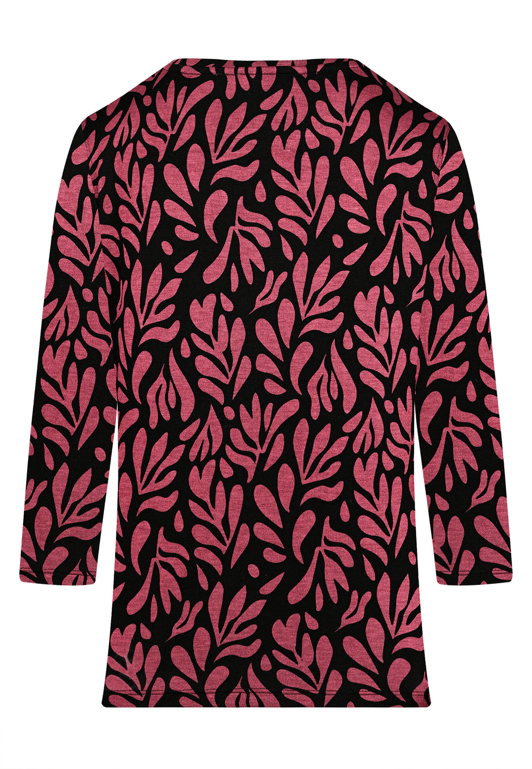 25817 Shirt mit Ornament-Print in Rot/Schwarz