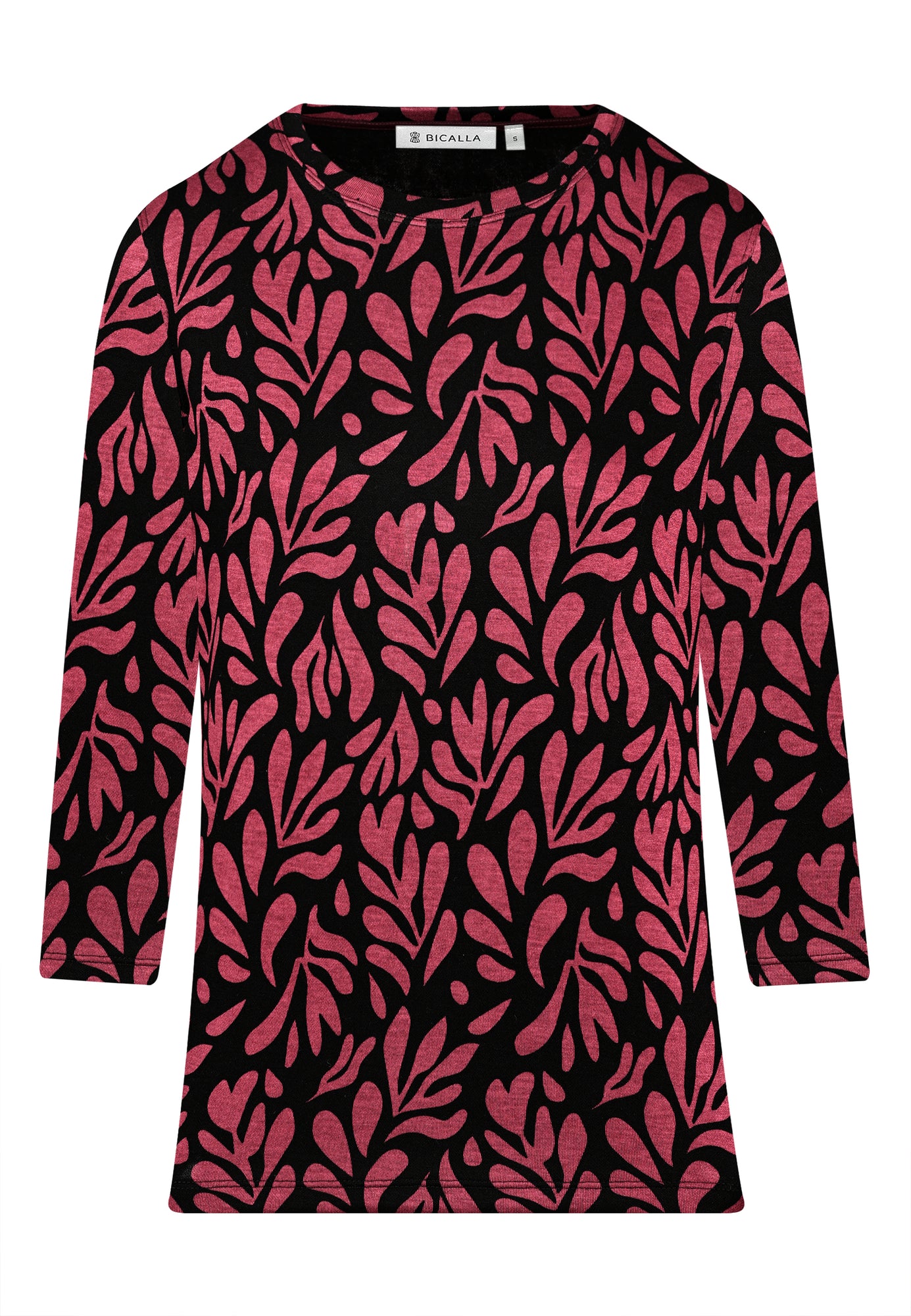 25817 Shirt mit Ornament-Print in Rot/Schwarz