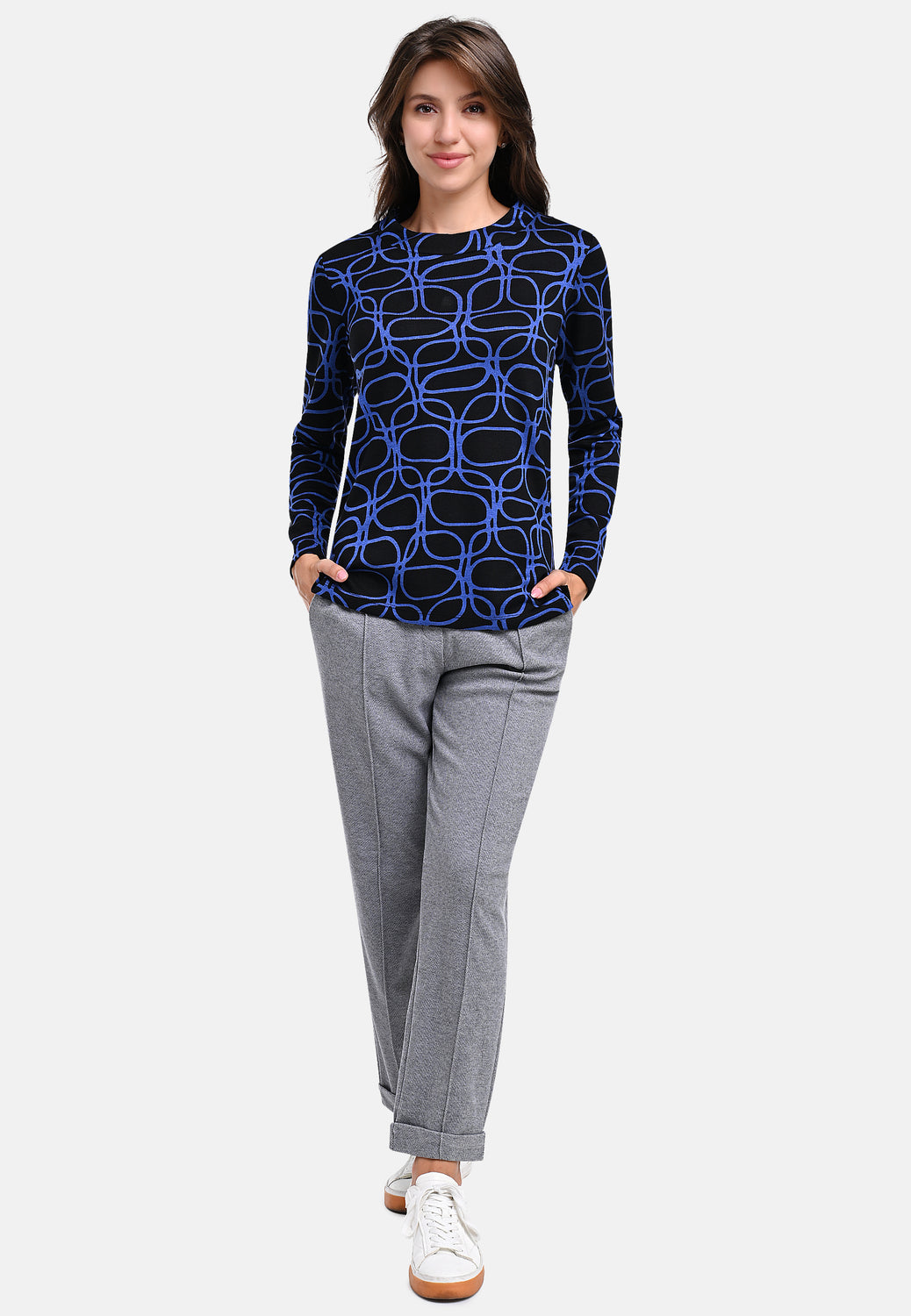 25903 Pantalon en jersey gris clair