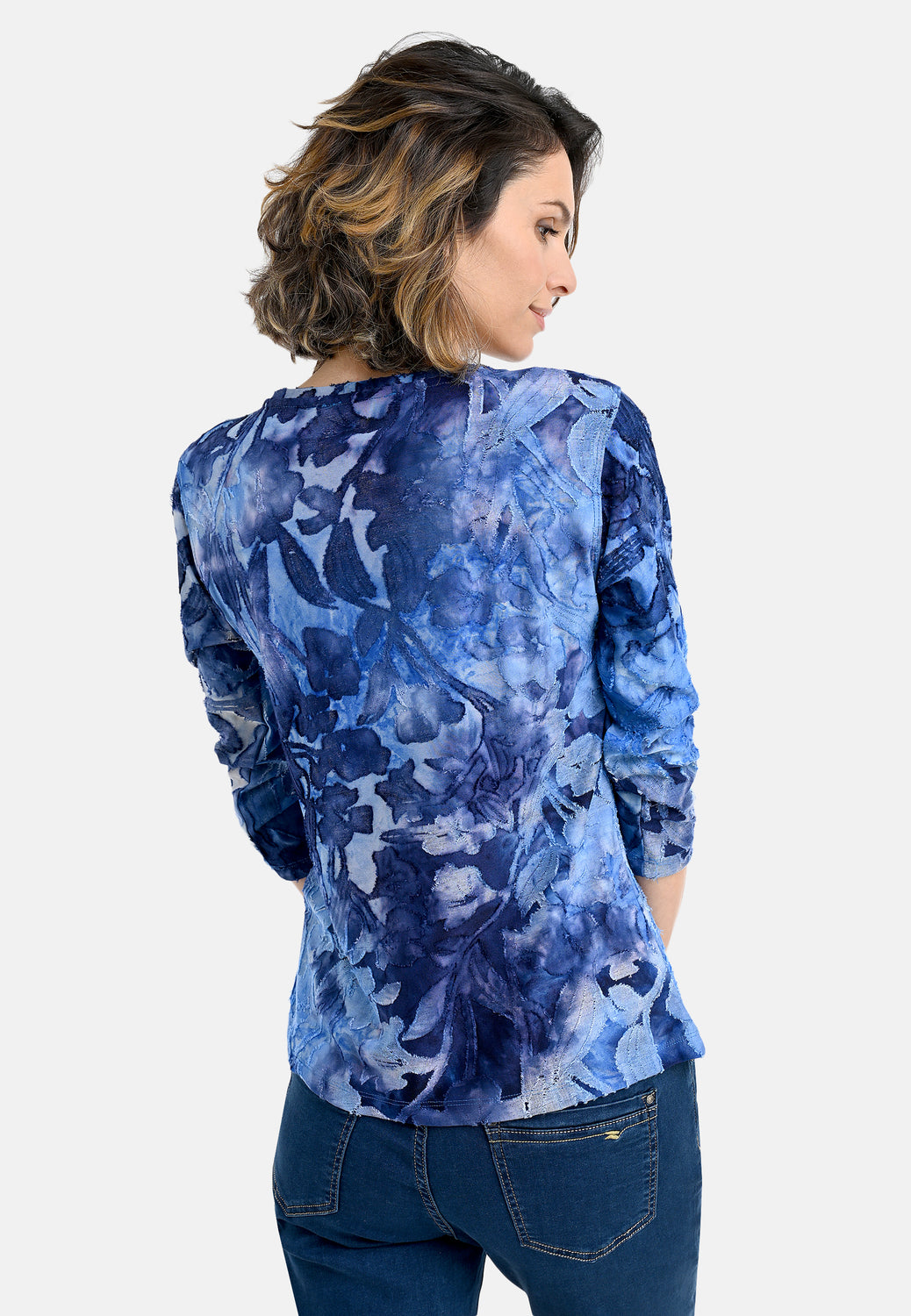 26101 Shirt T&D Flowers - 10/blue-grey