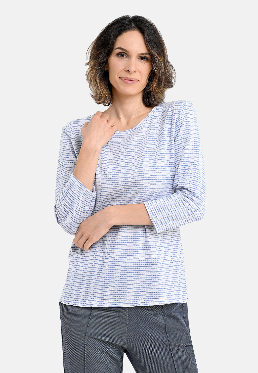 26105  Shirt Jacq Stripes - 10/blue-white