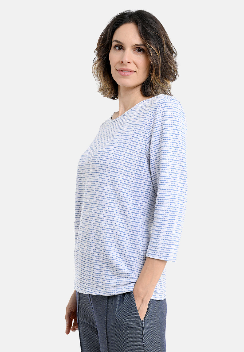 26105  Shirt Jacq Stripes - 10/blue-white