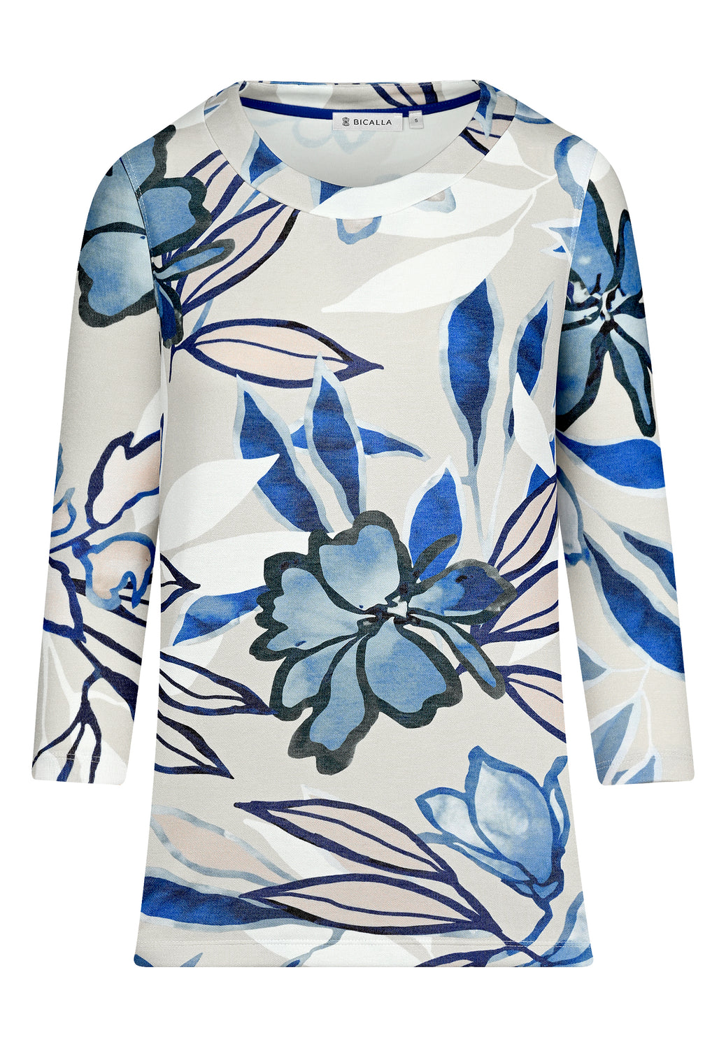 26106 Shirt Punta Flowers - 03/sand-blue