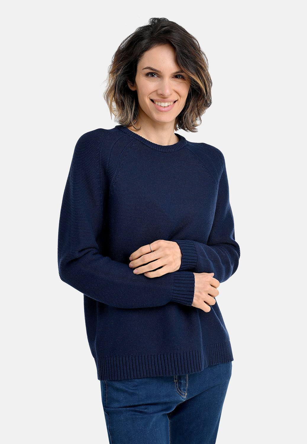26107 Pullover Plain - 16/navy