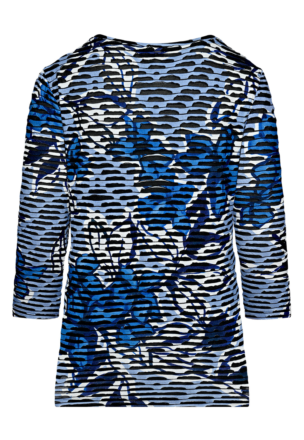 26108 Shirt Jacq Flowers - 10/blue-white