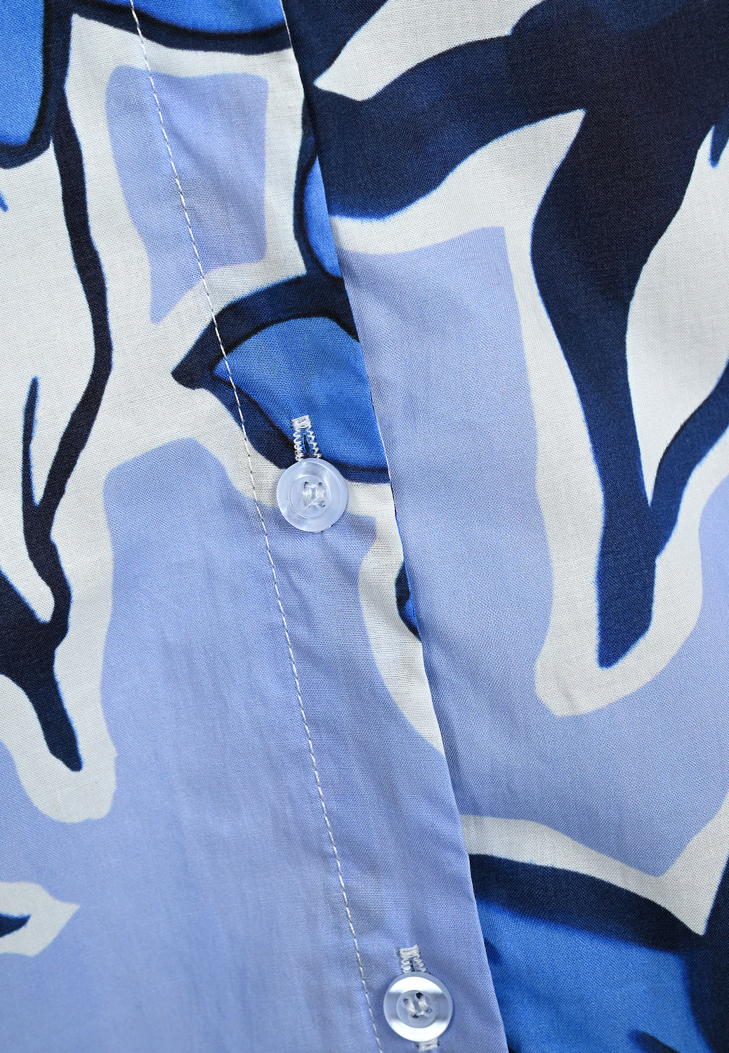 26109 Blouse Big Flowers - 10/blue-navy