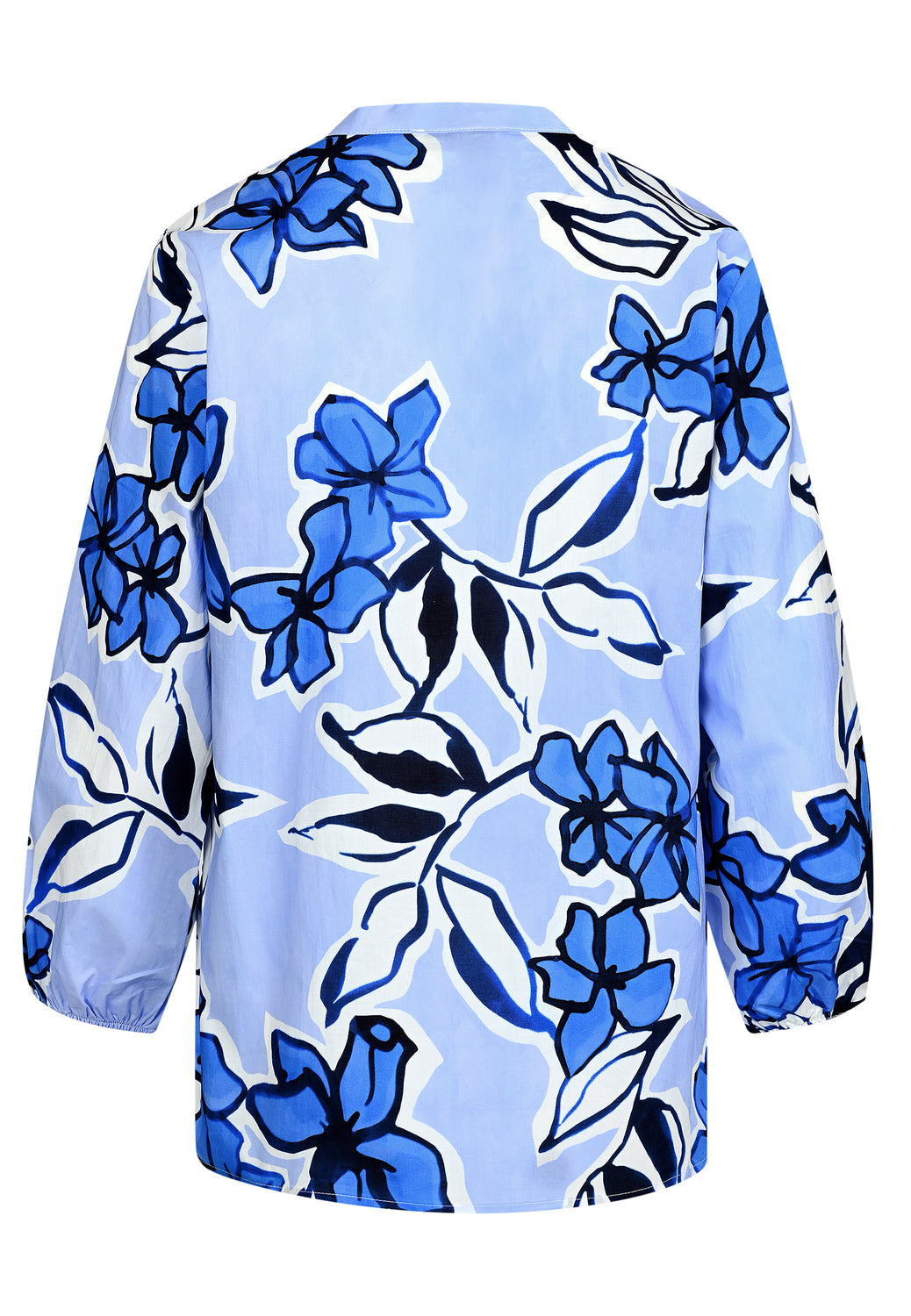 26109 Blouse Big Flowers - 10/blue-navy