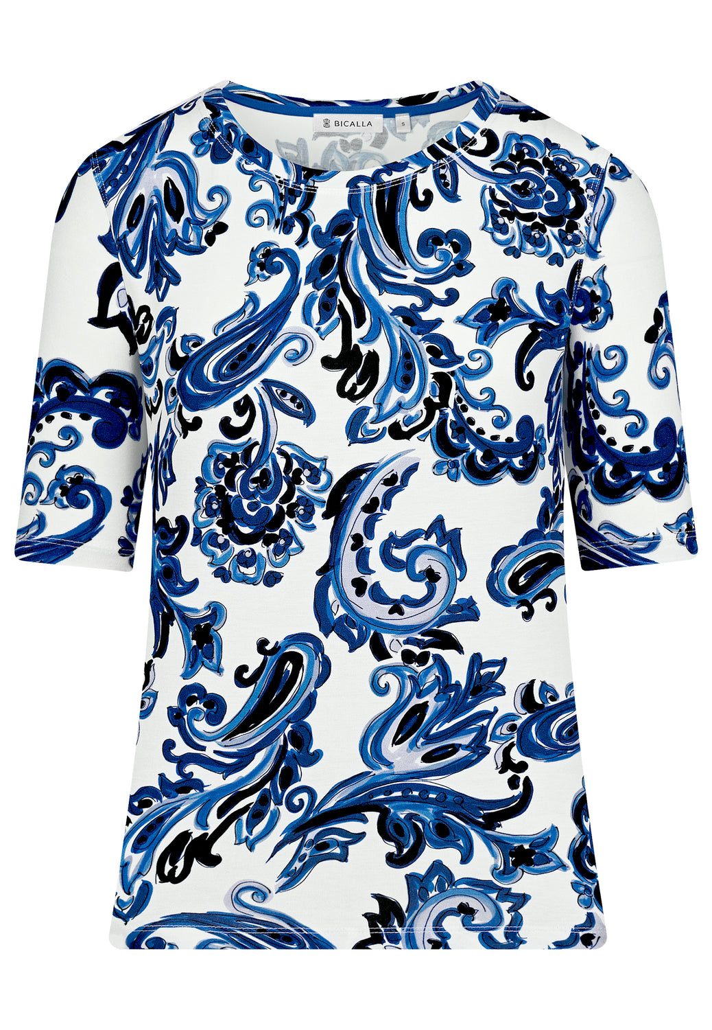 26112 Shirt PaisleyPrint - 10/blue-white