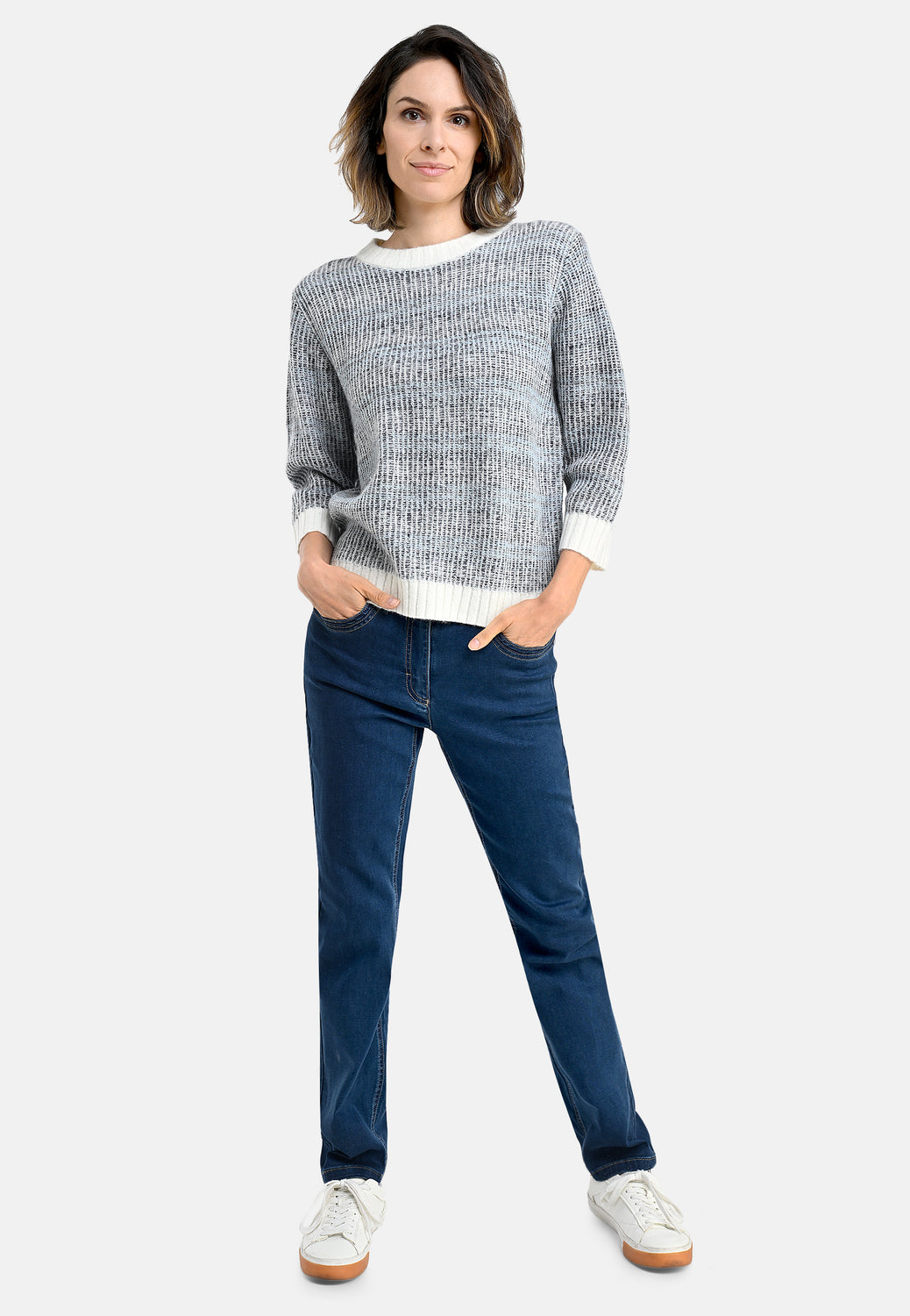 26114 Pull Multi Stripe - 16/navy-white