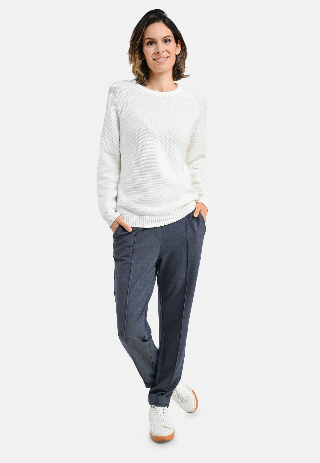 26119 Pullover Plain - 01/white