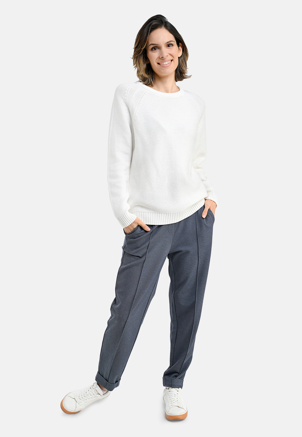 26119 Pullover Plain - 01/white