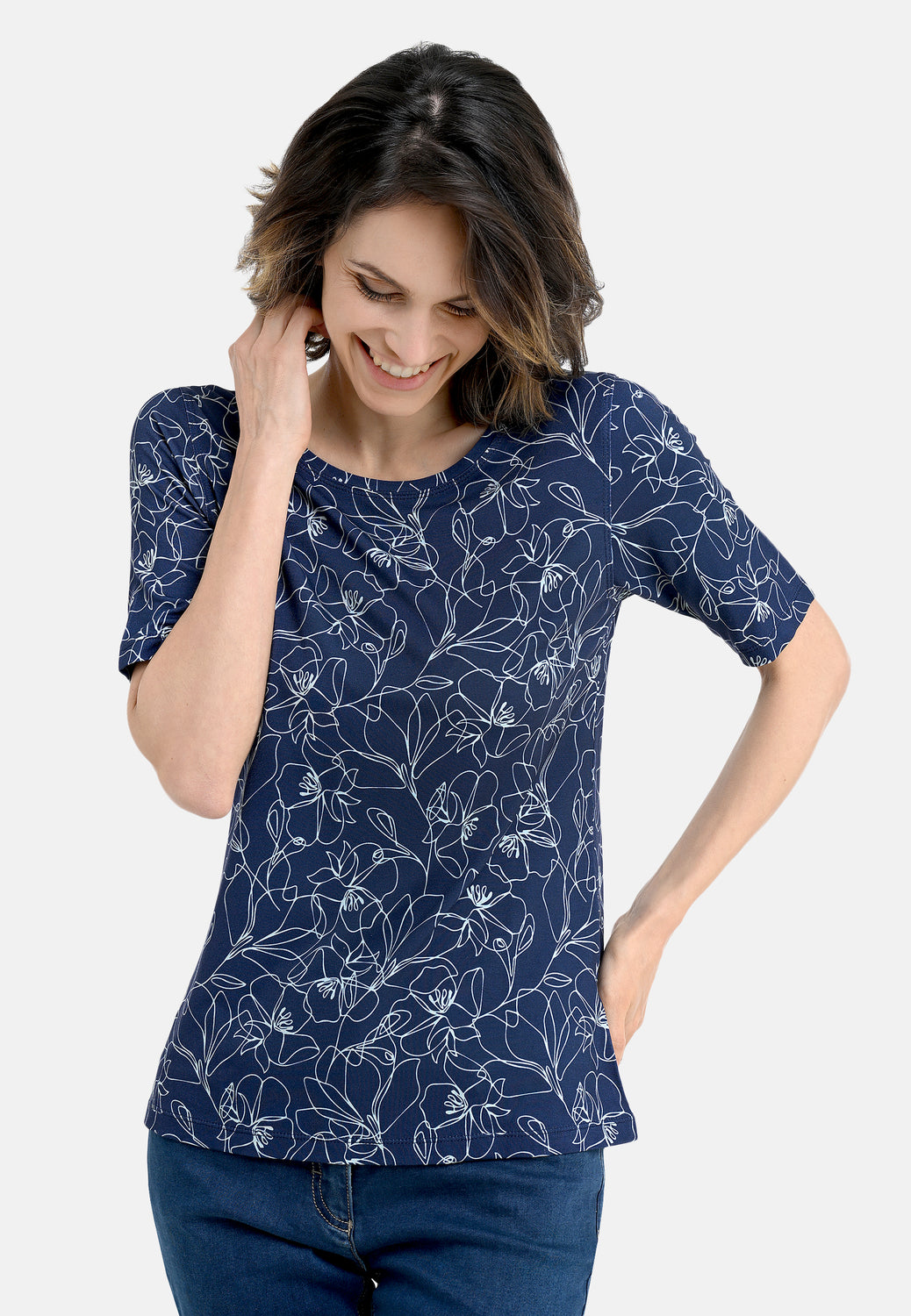 26121 Shirt Bicolor - 16/navy-blue