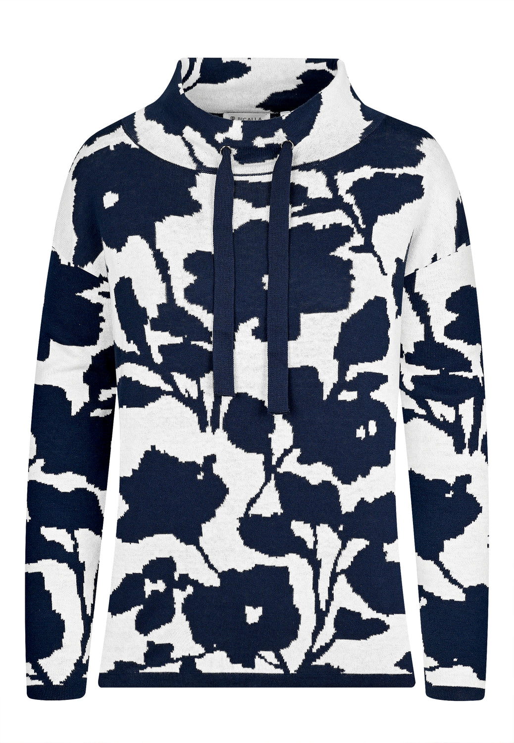 26125 Pullover Flowers - 16/navy-white