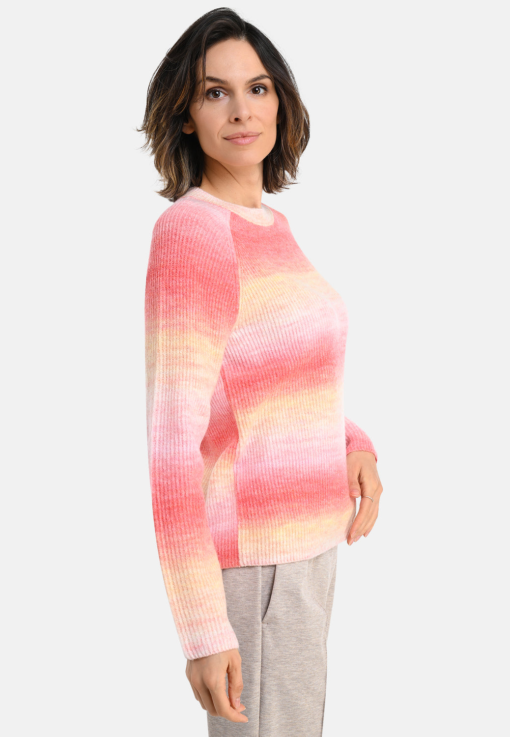 26201 Pull Soft Stripes - 09/rose-ecru