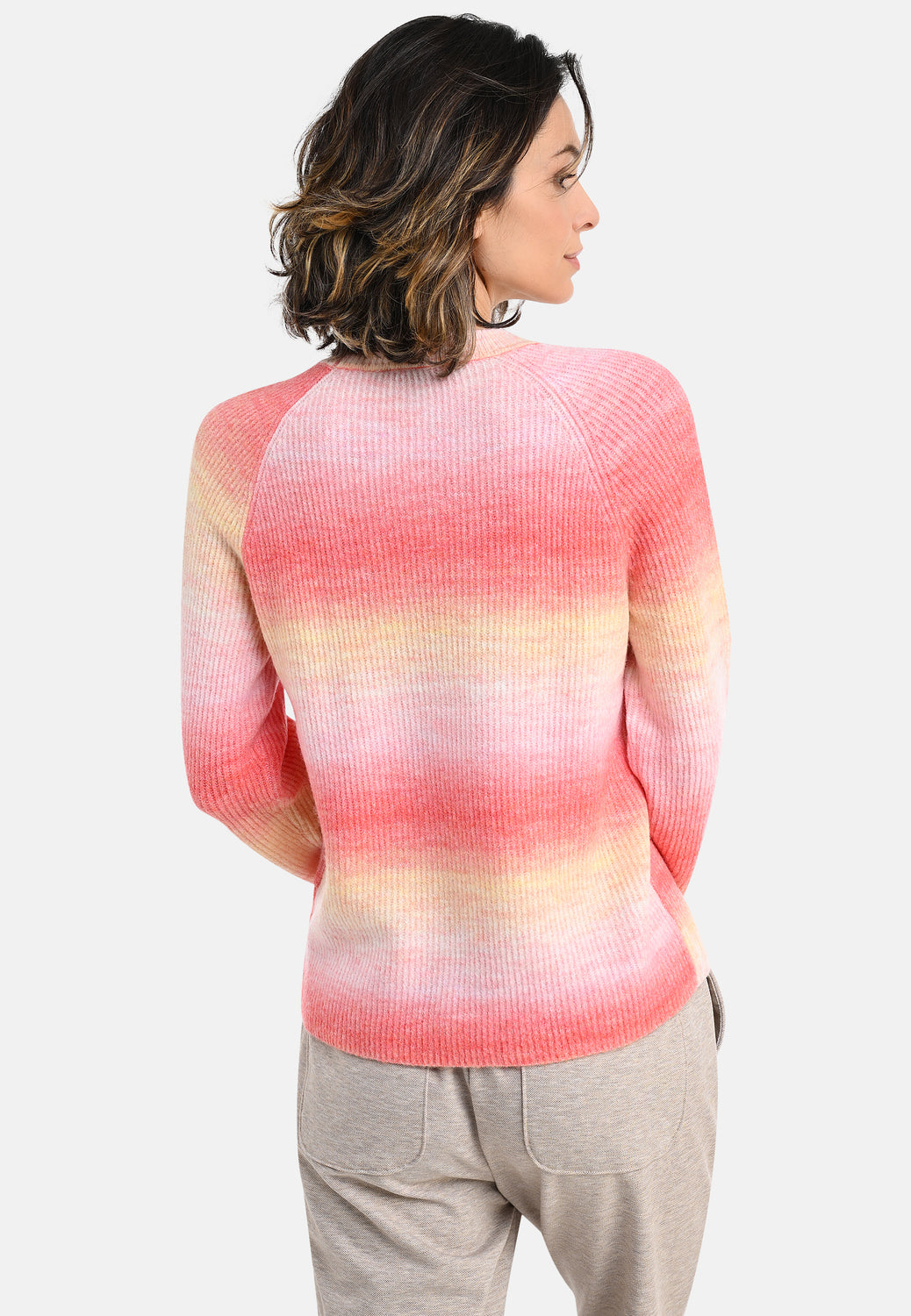 26201 Pull Soft Stripes - 09/rose-ecru