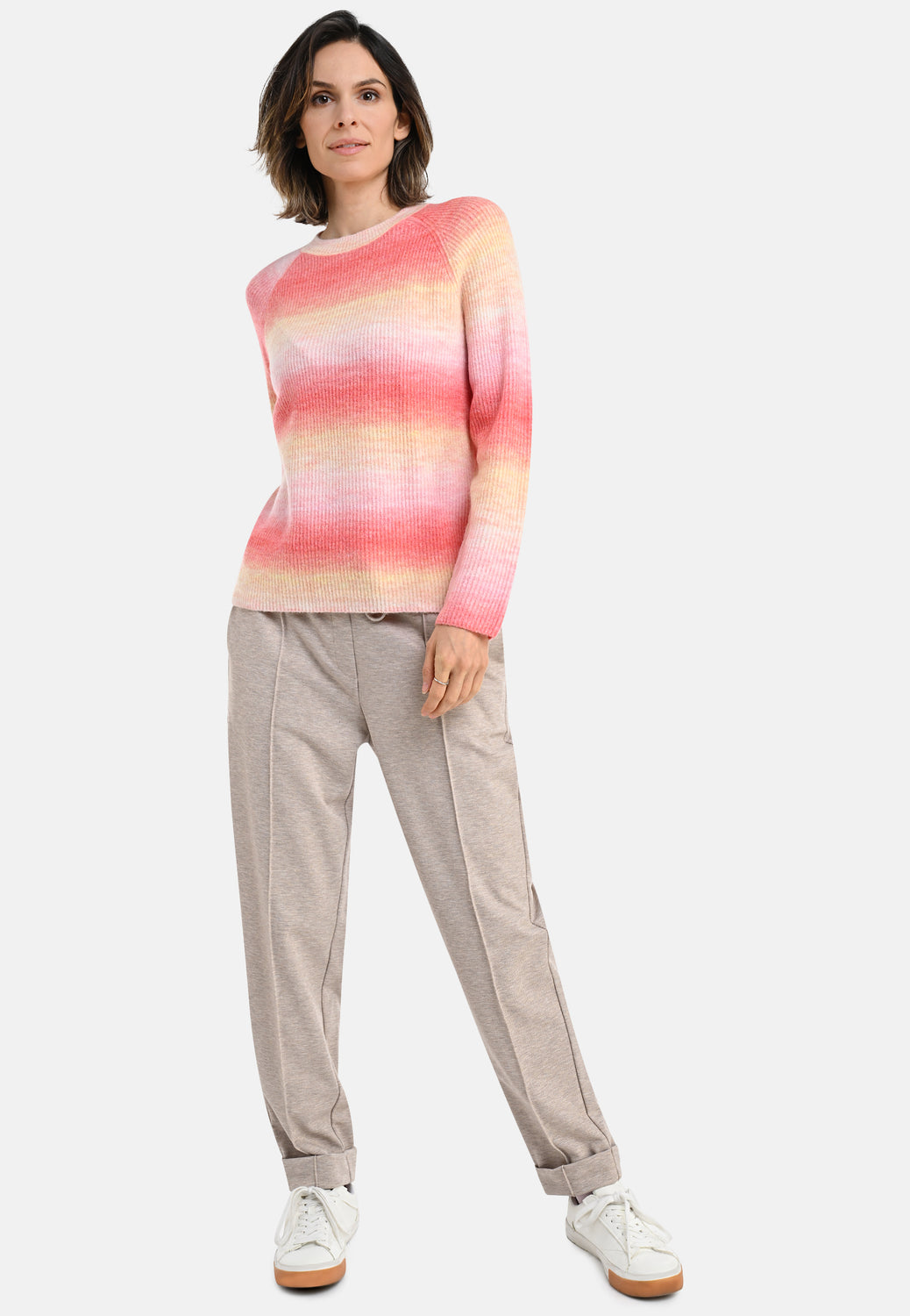 26201 Pull Soft Stripes - 09/rose-ecru