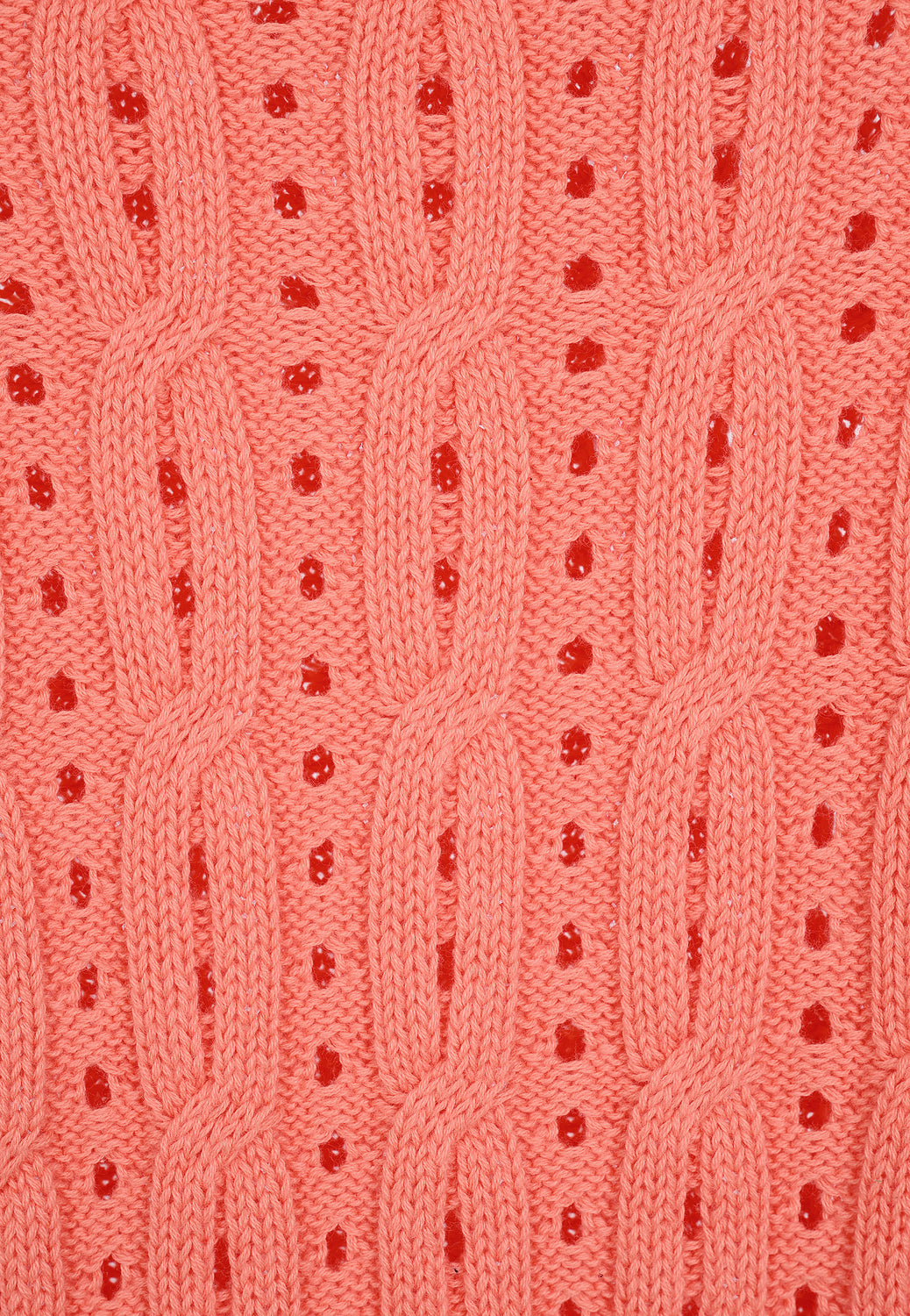 26202 Pullover Cables - 09/coral