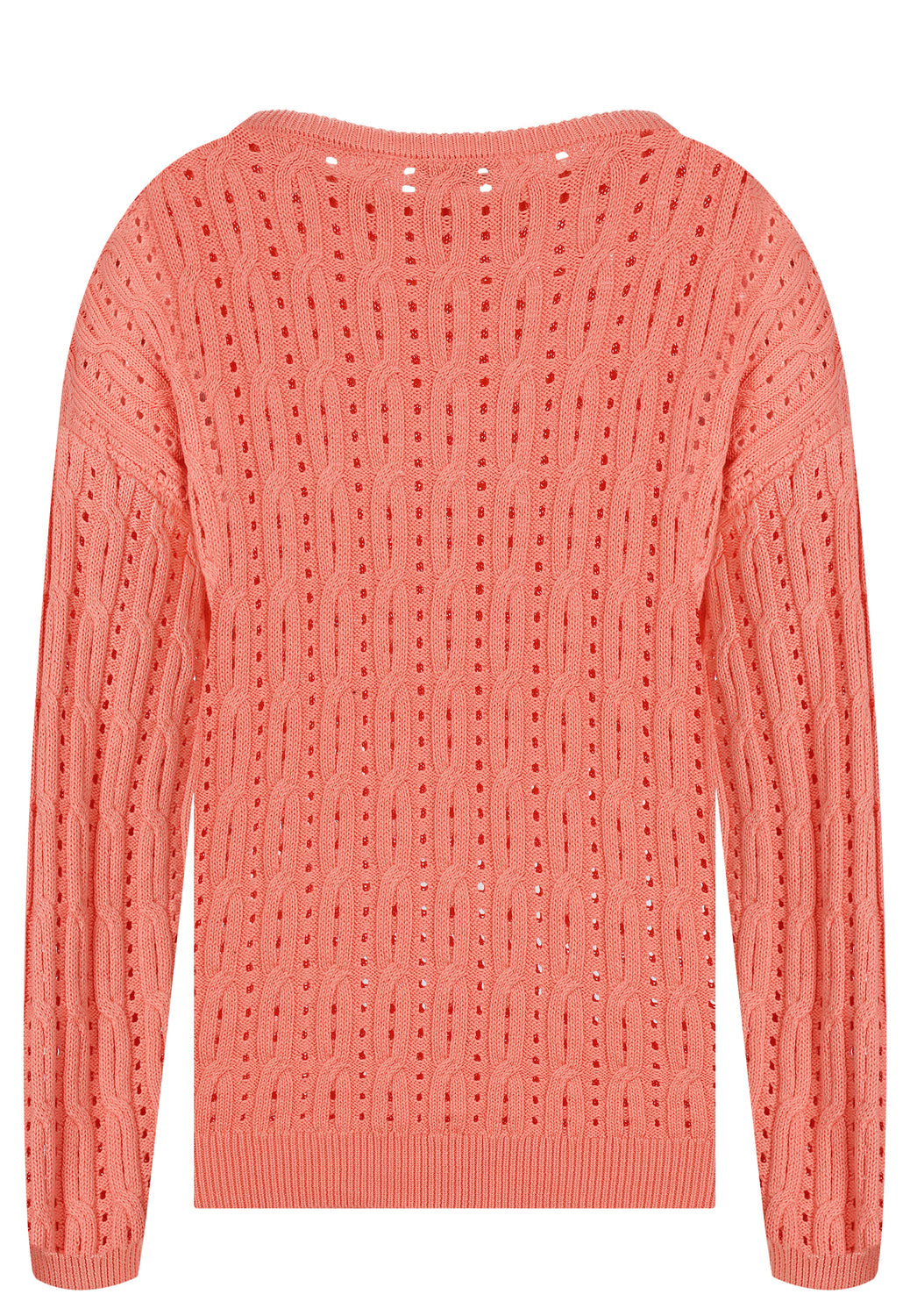 26202 Pullover Cables - 09/coral