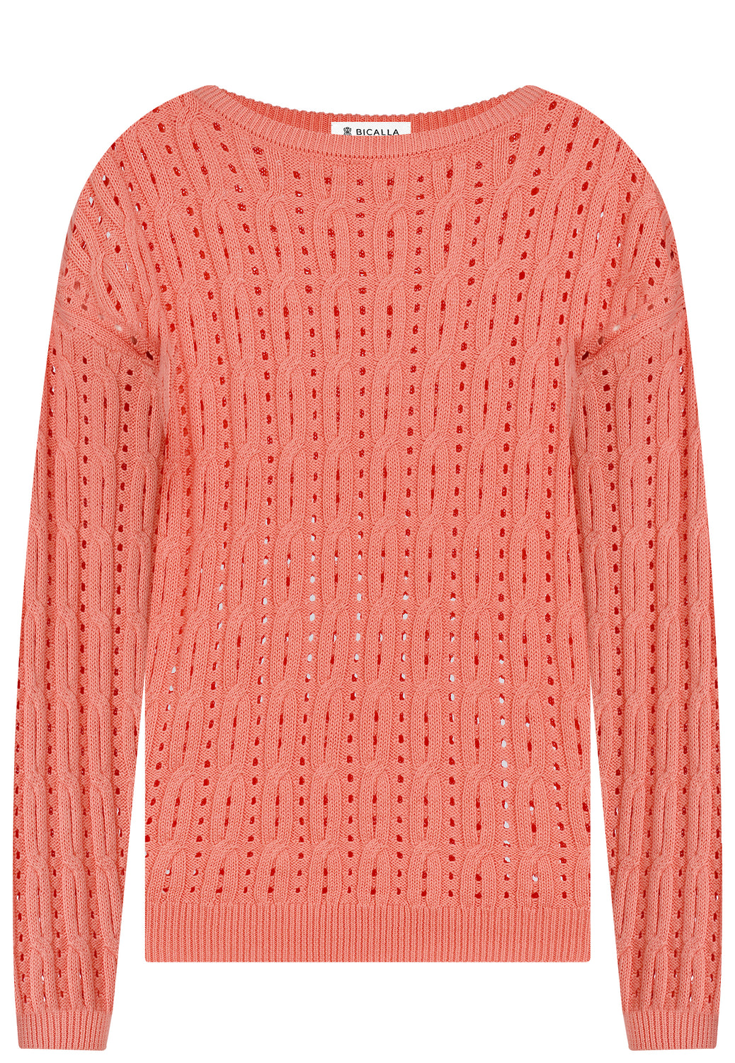 26202 Pullover Cables - 09/coral