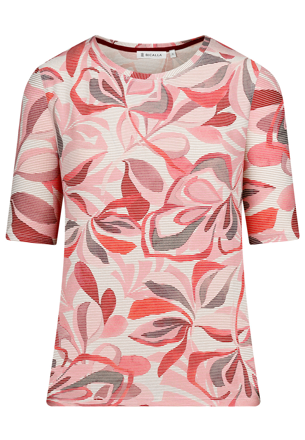 26205 Shirt StripeFlowers - 07/red-beige