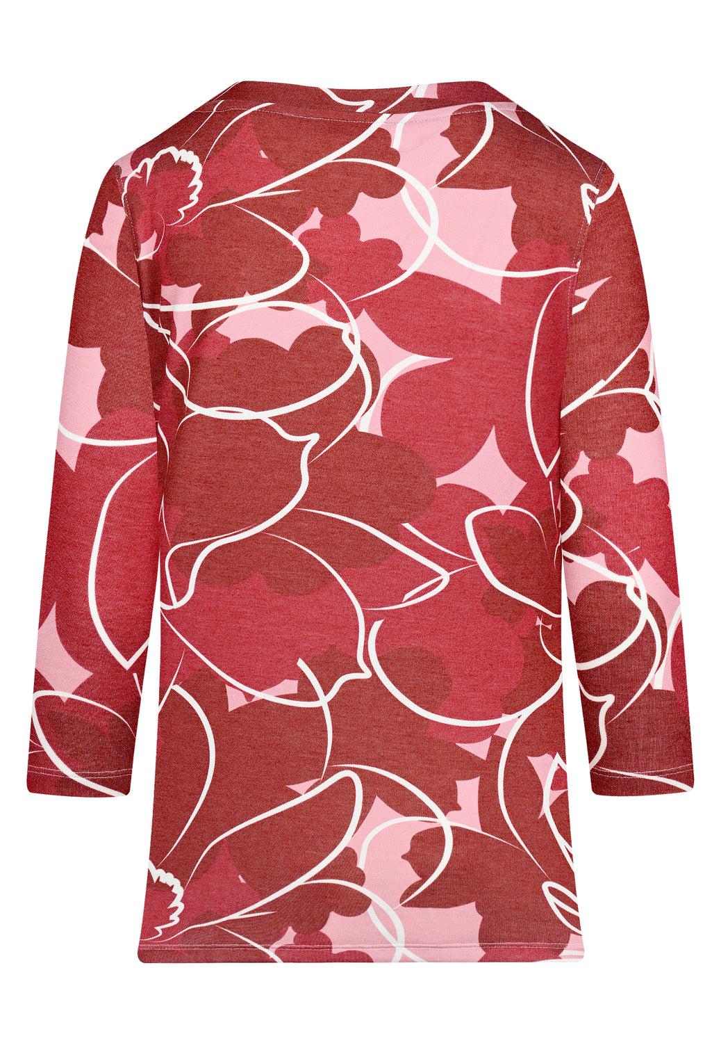 26207 Shirt Big Flower - 07/red-white