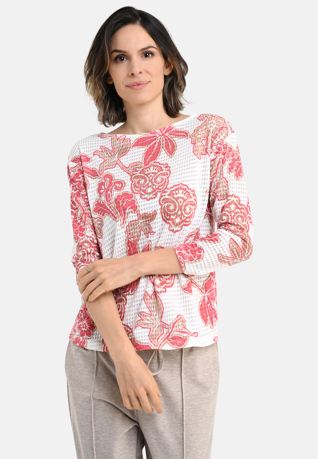 26209 Shirt Waffle Print - 10/blue-navy