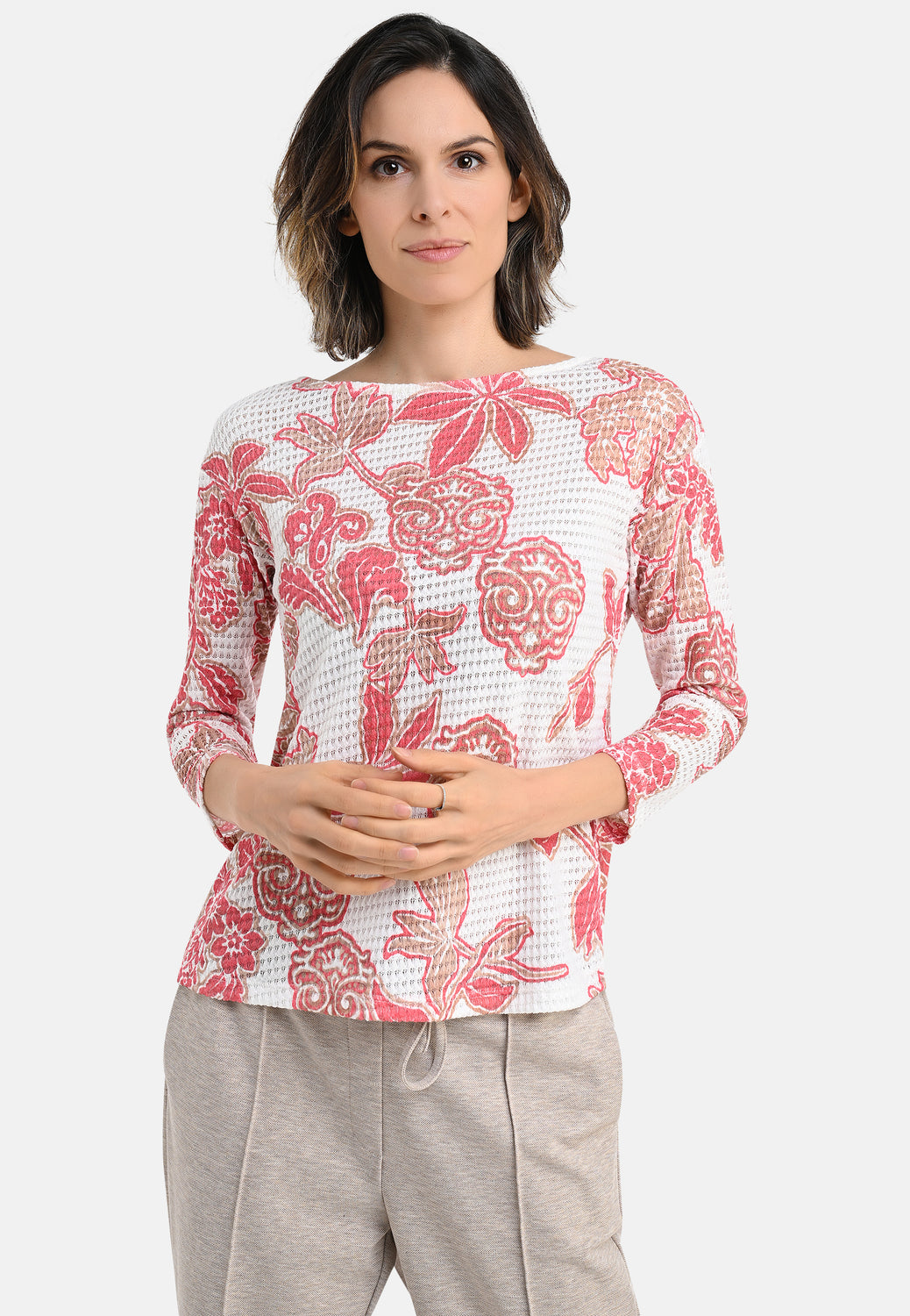 26209 Shirt Waffle Print - 10/blue-navy