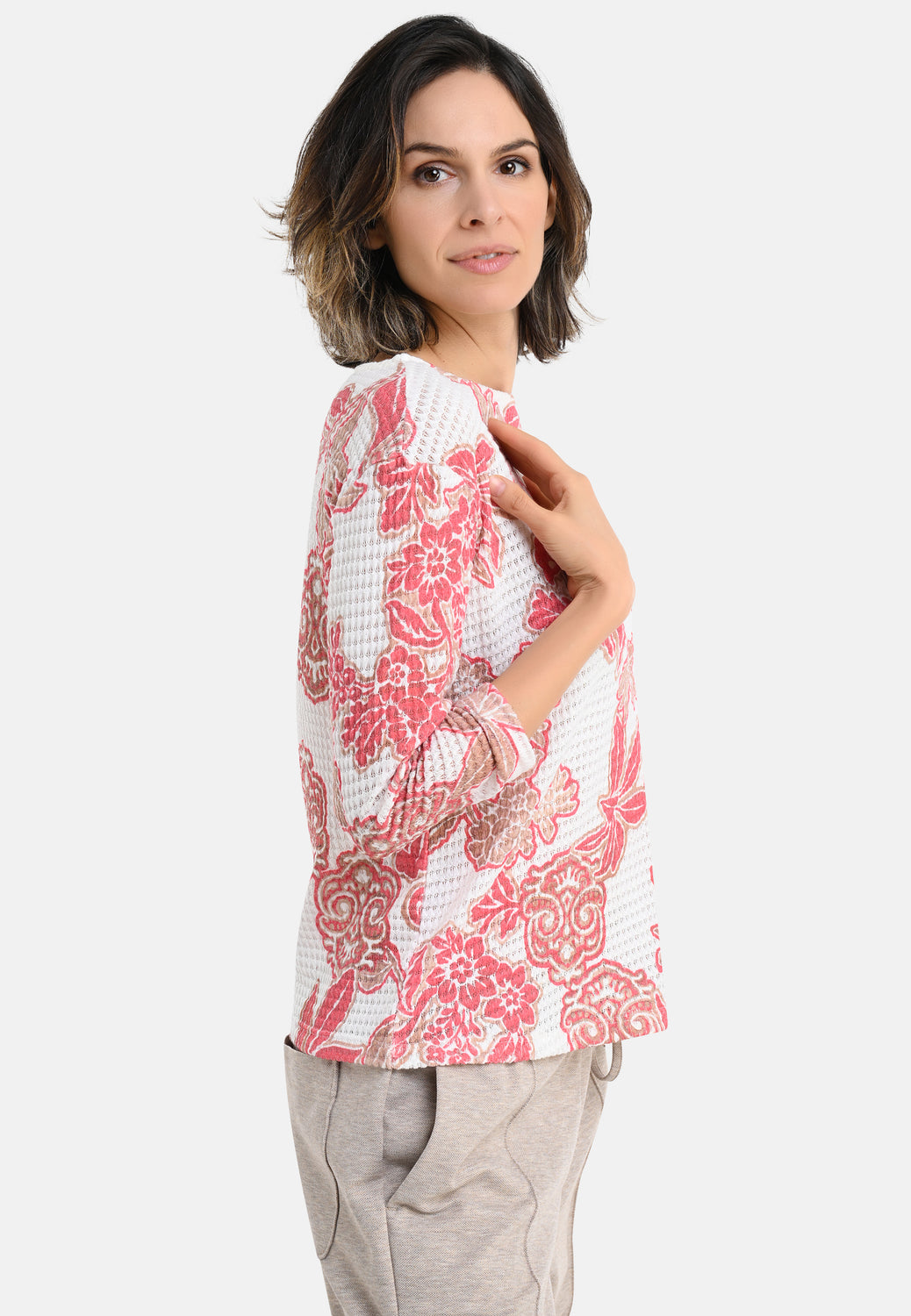 26209 Shirt Waffle Print - 10/blue-navy